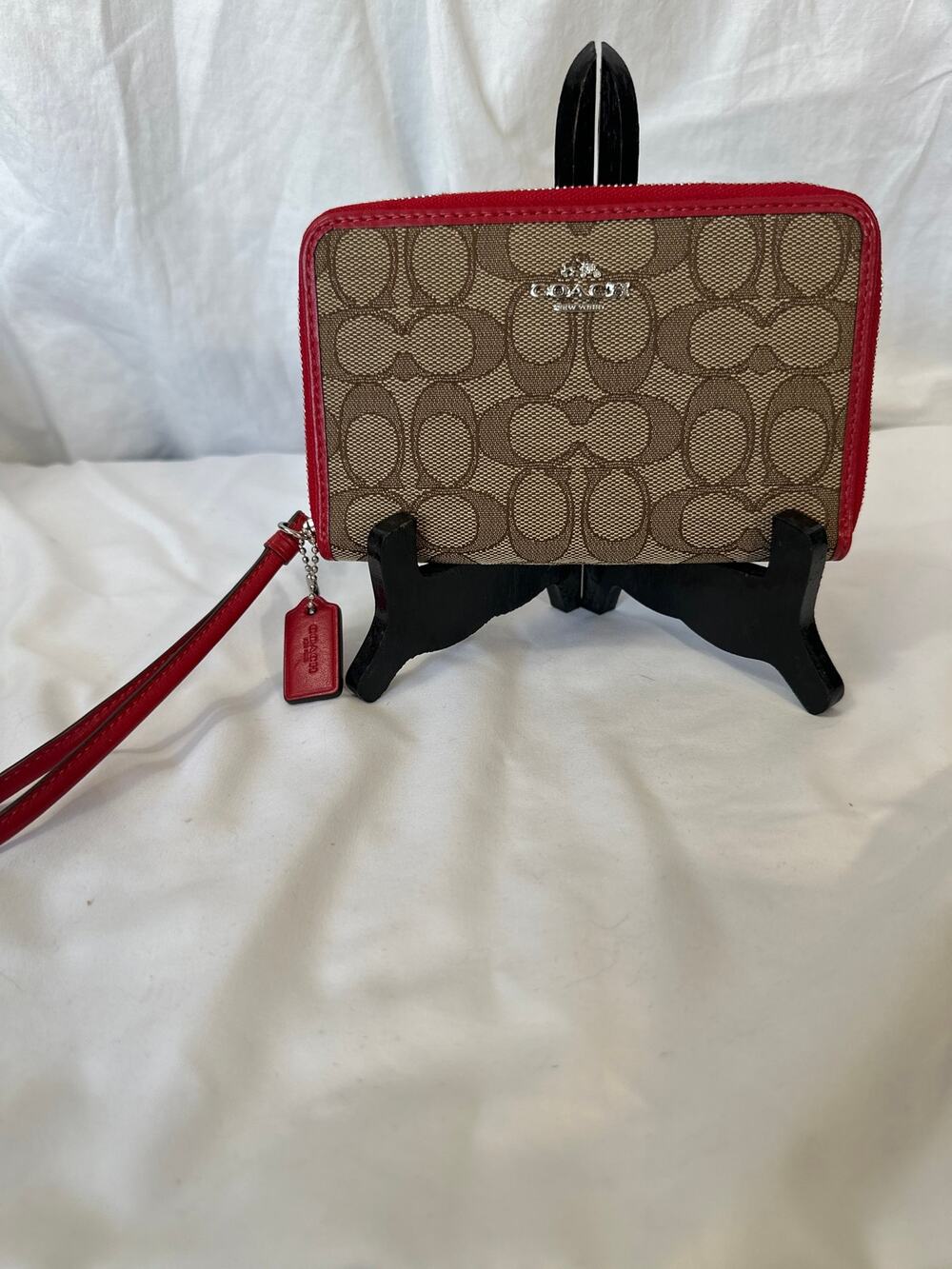 Coach Red Trim Wallet GUC